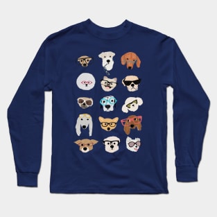 Dogs in Glasses Long Sleeve T-Shirt